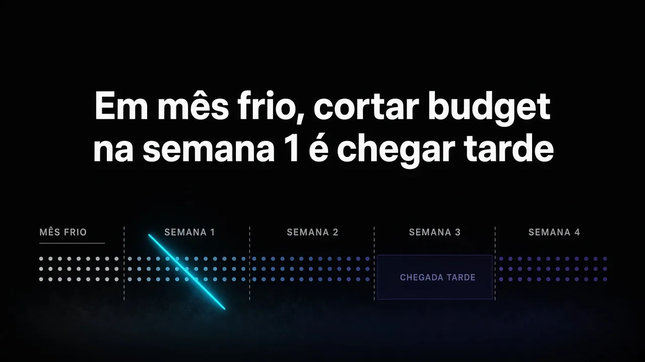 Em mês frio, cortar budget na semana 1 é chegar tarde