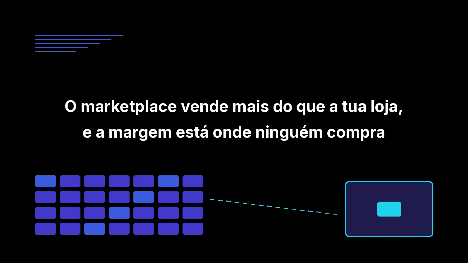 O marketplace vende mais do que a tua loja, e a margem está onde ninguém compra