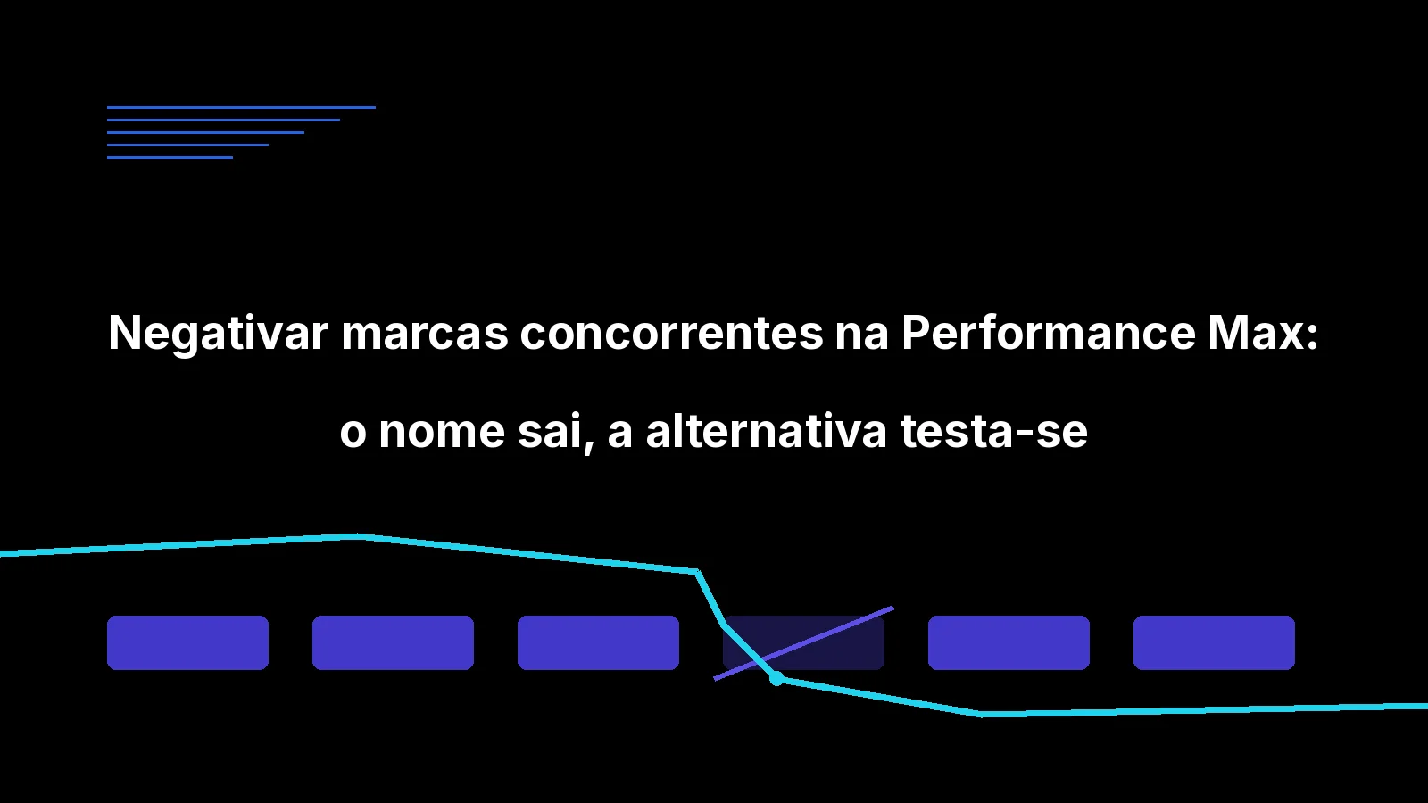 Negativar marcas concorrentes na Performance Max: o nome sai, a alternativa testa-se