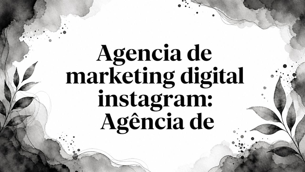 Agencia de marketing digital instagram: Agência de